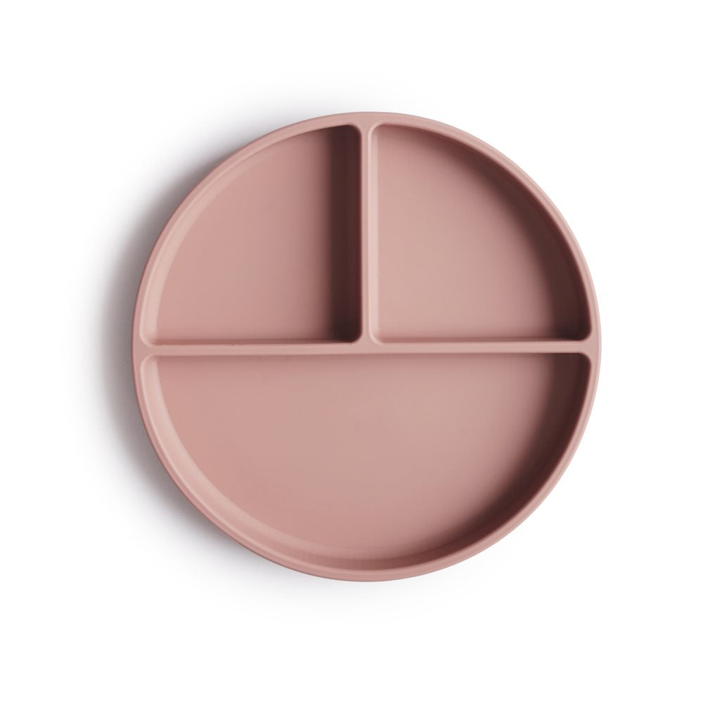 Mushie podijeljeni silikonski tanjir - Blush