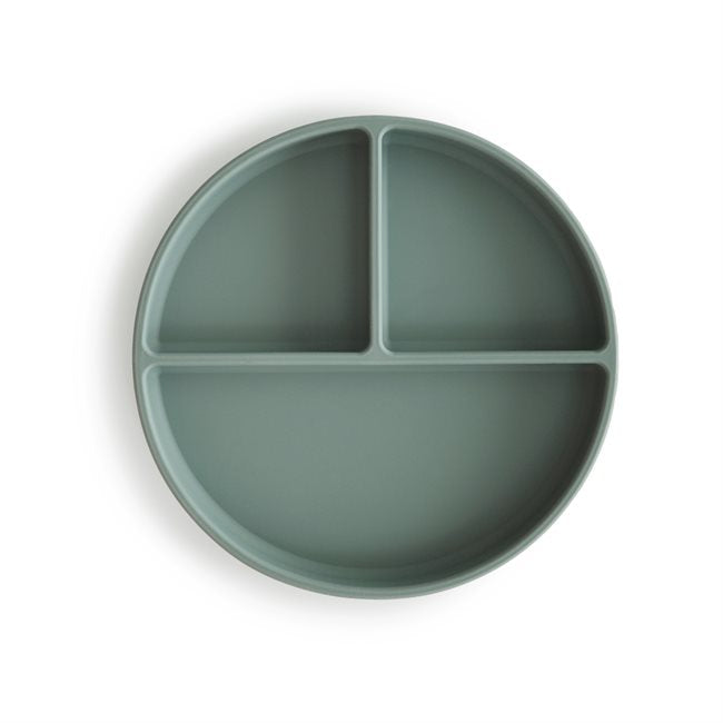 Mushie podijeljeni silikonski tanjir - Cambridge Blue