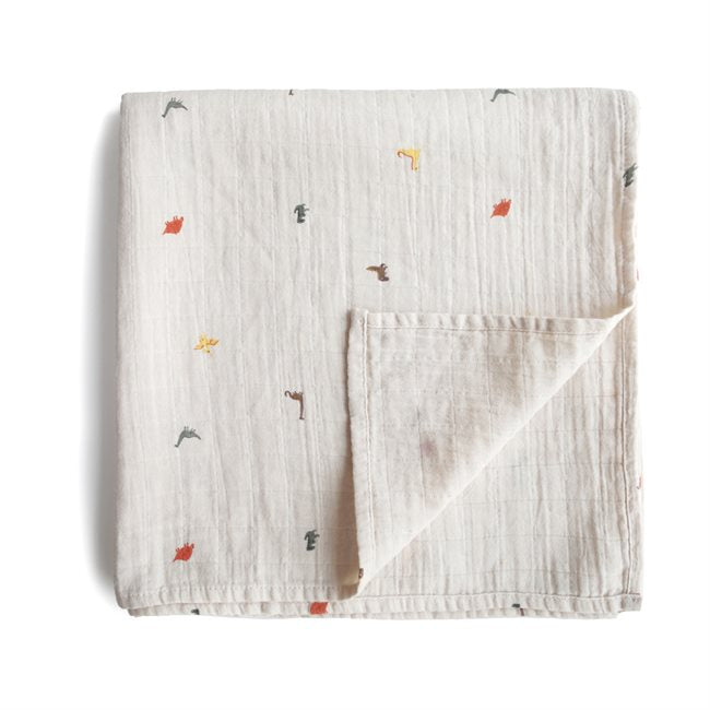 Mushie muslin swaddle pelena - Dinosaurs