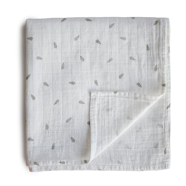 Mushie muslin swaddle pelena - Leaves