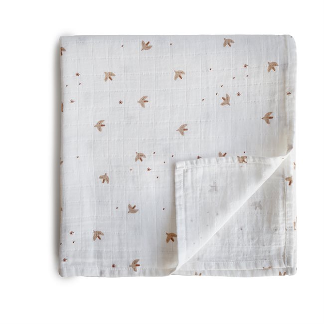 Mushie muslin swaddle pelena - Sparrow
