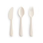 Mushie set pribora (viljuška, kašika, nož) - Ivory