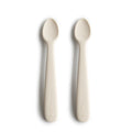 Mushie silikonski set od 2 kašike - Ivory