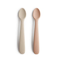 Mushie silikonski set od 2 kašike - Blush/Shifting Sand