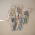 Mushie set pribora (viljuška, kašika, nož) - Sage