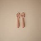 Mushie kašike za prvo hranjenje bebe - silikon 2 kom - Blush/Shifting Sand